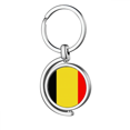 thumbnail image 1 of Bélgica bandera nacional Europa país Rotating keychain Metal Keyring Holder, 1 of 2