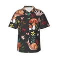 thumbnail image 4 of Camisas hawaianas para hombre, camisas de manga corta con estampado de anclas de hongos, camisas de playa para vacaciones de verano, camisas lindas de dibujos animados para mujeres y niños, 4 of 5