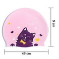 thumbnail image 4 of 1 Pieces Swim Caps Waterproof Comfy Bathing Caps Non-Slip Cartoon Kids Swimming Hat-pink, 4 of 4