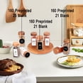 thumbnail image 3 of Juego de tarros de especias Churboro, 24 vasos, con tapas para coctelera, 120 ml, con etiquetas, 3 of 7