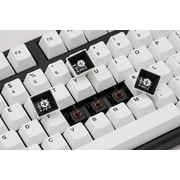 Mistel Doubleshot PBT Keycaps for Mechanical Keyboard with Cherry MX Switches and Clones, OEM Profile 108 Keys Plus Extra 19 Keys Set, PBT Keycaps with 6U Space Bar for PC Gaming Keyboard, White Color