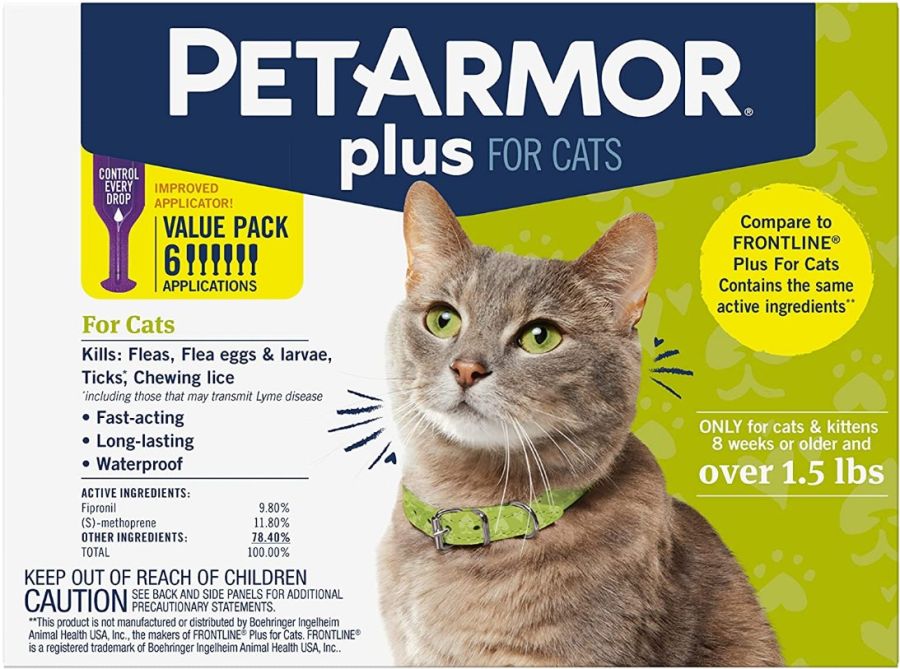 PetArmor Plus Flea and Tick Treatment for Cats (Over 1.5 Pounds) [Cat