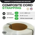 thumbnail image 4 of IDL Packaging 1" Heavy Duty Composite Cord Strapping Roll, 1312' Length, 1730 lb. Break Strength, 8" x 8" Core, 4 of 7