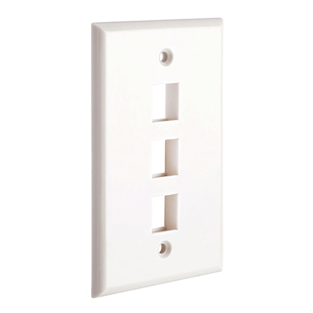 4x Wall Plate 4 Hole Port Jack Keystone Audio Video Network Wallplate Ivory US