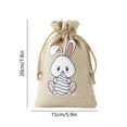 thumbnail image 2 of Under $5 Easter Table Decor Easter Bunny Party Candy Box Gift Bag Gift Packaging Linen Drawstring Bag Candy Easter Eggs Bag, 2 of 6