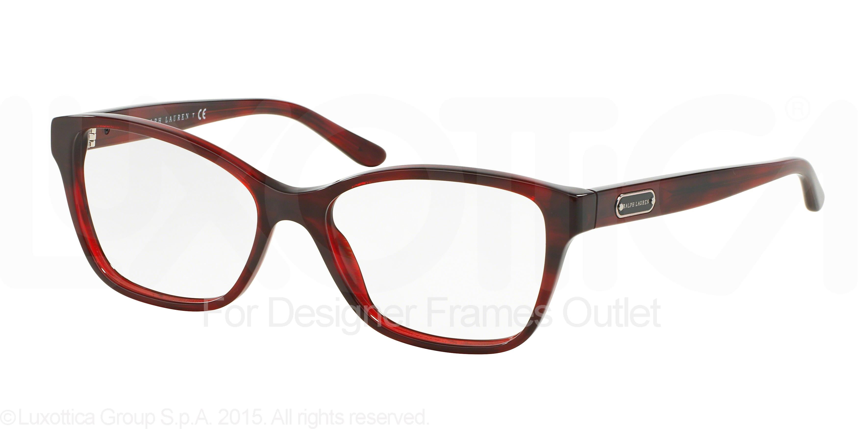 RALPH LAUREN Eyeglasses RL6129 5522 Stripped Red Havana 52MM