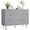 Gray, variant on Modern Fluted 6 Drawer Wide Dresser, Wooden Double Dresser TV Stand with Deep Storage Drawers for Bedroom Living Room - Green