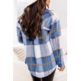 thumbnail image 3 of Rosvigor Flannel Shirts for Women Plaid Jackets Long Sleeve Shackets Womens Button Down Coats Warm Blouses, 3 of 6