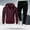 Wine-3, variant on Letdown Mens Sweatsuit 2 Piece Set 1/4 Zipper Up Hoodies And Sweatpants Sets 2025 2026 Casual Jogging Gym Sweat Suits Athletic Tracksuit Outfits (-3, L)