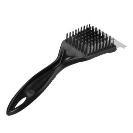 

OPOLSKI Barbecue Cleaning Brush Safe Non-Stick Plastic Handle BBQ Grill Cleaner Steel Scraper for Kitchen