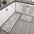 thumbnail image 2 of White Pioneer Flower and Paisley Pattern Kitchen Rugs Sets Of 2,Anti Fatigue Kitchen Mat Rugs Non Slip Washable,Decorative Kitchen Floor Mats for Kitchen,Sink,Laundry,17"X30"+17"X47", 2 of 7
