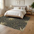 thumbnail image 3 of ODIKA 6'x9' Washable Area Rug Folk Vine Border Distressed Farmhouse Lettering Primitive Vintage Refined for Dining Room, Under Table, Office Décor, Non-Slip Chair-Friendly, 3 of 7