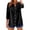 Black#01, variant on Womens Striped Tunic Tops Button Front Shirts Split V Neck Short Sleeve Blouses Loose Fit Business Casual XXL&Blue#01