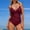 Red, variant on Women's European-American Solid Color One-Piece Swimsuit Sexy Athletic Figure-Flattering Monokini High-Stretch Beach & Pool Swimwear Black XXL
