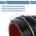 thumbnail image 6 of Unique Bargains 1 Set 102mm/4.02" ID 76mm Length Black Red Car Silicone Hose with Clamps Hump Hose, 6 of 7