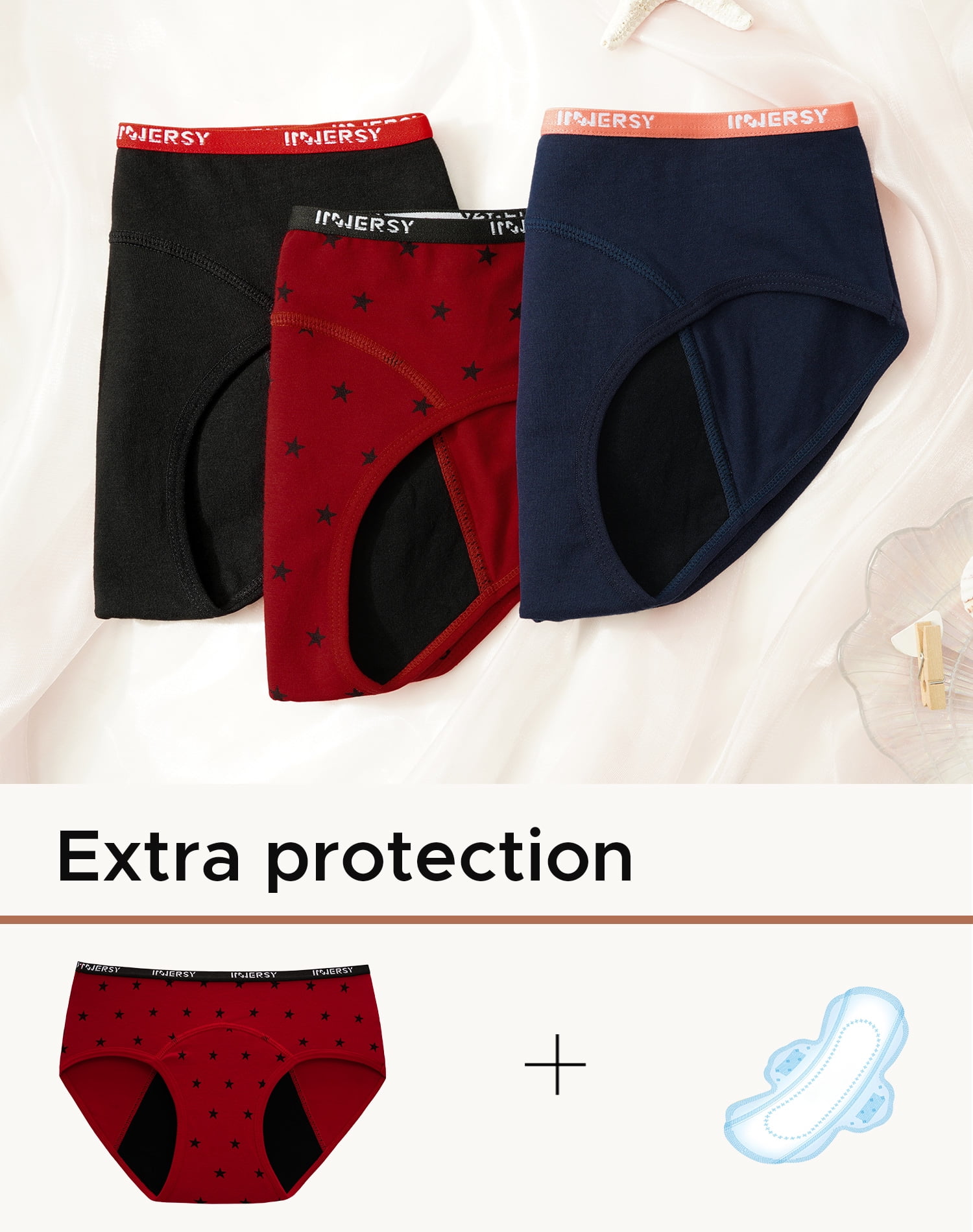  Mesachy Girls Period Underwear Period Panties for Teens  Menstrual Leakproof Protective Cotton Briefs: Clothing, Shoes & Jewelry