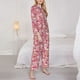 thumbnail image 3 of Balery Sweet Conjunto de Pijama con Estampado para Mujer, Conjunto de Dos Piezas con Manga Larga, Ropa de Dormir Suave con Bolsillos, Pijamas Cómodos-Medium, 3 of 7