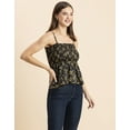 thumbnail image 3 of Moomaya Womens Printed Shoulder Strap Top, Square Neck, Smocked Casual Summer Cotton Top, 3 of 7