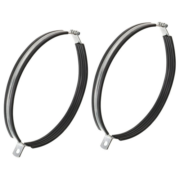 Unique Bargains 2Pack Split Ring Hanger Pipe Strap Rubber Cushion Pipe Support Fit for 9-13/16'