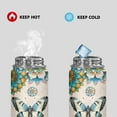 thumbnail image 2 of SEANATIVE 18oz Insulated Water Bottle Boho Mandala Butterfly Stainless Steel Double-Walled Canteen for Cold Drinks for Hot Beverages Vacuum Insulated Reusable Bottle, 2 of 7
