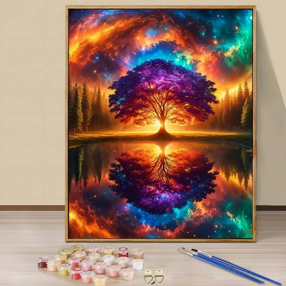 JYLMOOD DIY Animal Paint by Number for Adults, Easy Painting by Numbers for Gift Home Wall Decor 16x20in without Frame, Colored Canvas