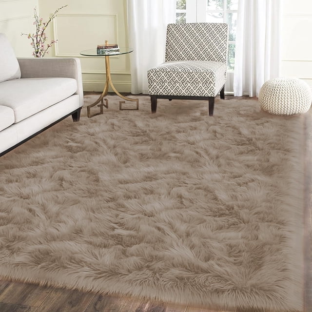 Alfombra Area Rug Latepis blanca con puntas grises, 180 x 240 cm