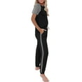 thumbnail image 7 of Sunisery Female Homewear, Round Neck Short Sleeve Pullover+ High Waist Trousers, 7 of 7