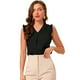 thumbnail image 1 of Blusa vintage Allegra K sin mangas con volantes Negro XS, 1 of 6
