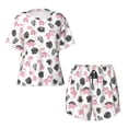 thumbnail image 5 of Wukai Cute Dinosaur Women's Pajama Set,Short-Sleeve Top and Shorts with Elastic Waistband and Pockets for Loungewear, Yoga, and Casual Wear-Medium, 5 of 8