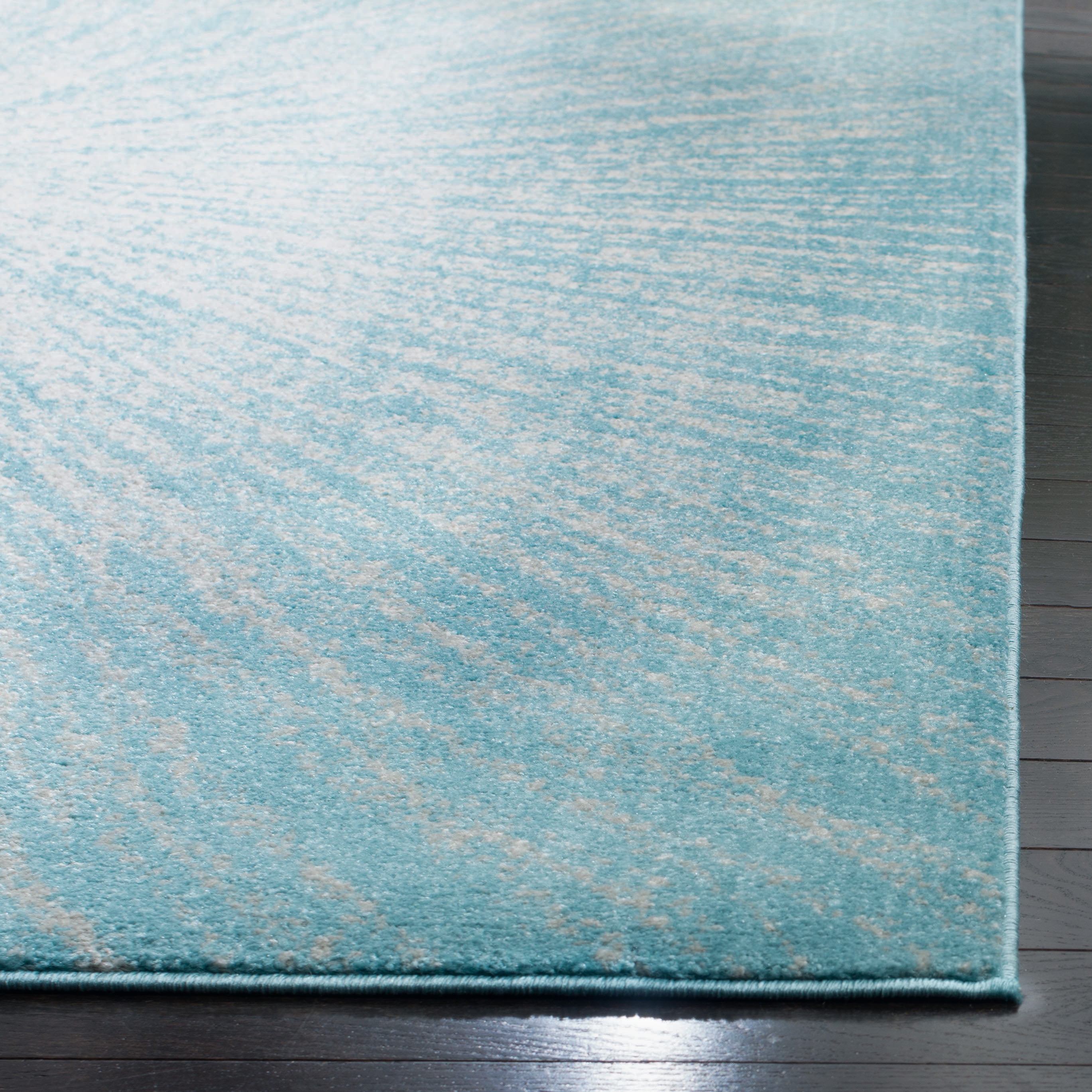 SAFAVIEH Evoke Vana Abstract Runner Rug, Aqua/Ivory, 2'2" x 9'