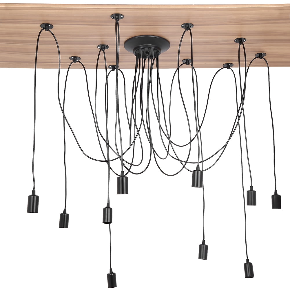 10Head Industrial Vintage Style Pendant Light Holder Ceiling Lamp Hanger Fixture 