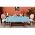 thumbnail image 5 of MEANMOY Baby Blue 210 GSM Water & Stain Resistant Rectangle Tablecloth for 6 foot Table - Solid 60 x 102 inch Rectangular Table Cloth Wrinkle Free Washable Fabric for Wedding, Party, Banquet, 5 of 8