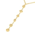 thumbnail image 2 of 14k Yellow Gold 0.06 Dwt Diamond Mix Element Adjustable Lariat Necklace 18 Inch Pendant Necklace for Women, 2 of 2