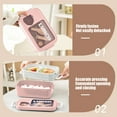 thumbnail image 4 of Boîte à Lunch en Acier Inoxydable, Compartiment à Fruits pour Enfants, Chauffage au Micro-Ondes, Style Frais, Plastique, École/Bureau, Récipiendaire Réutilisable, PENDANE, Rose, 4 of 9