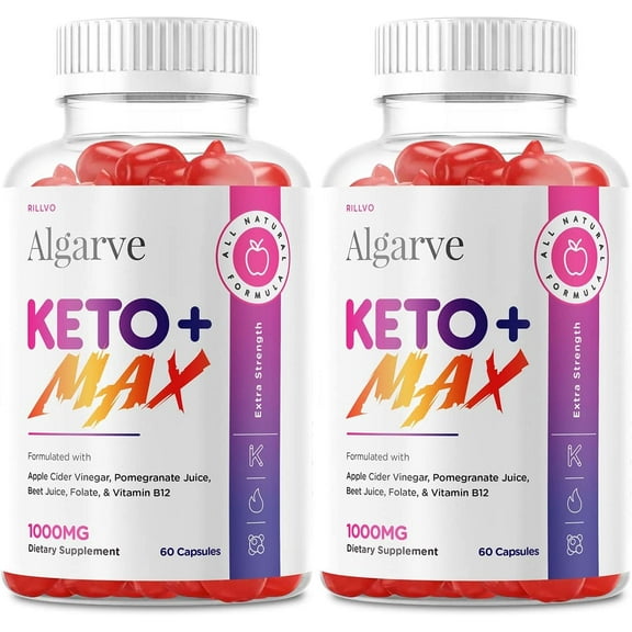 2 Pack Algarve Max Keto ACV Gummies - Advanced Formula Algarve Max Keto Apple Cider Vinegar Gummies 120 Gummies