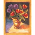 thumbnail image 3 of Waldron, Sarah 20x24 Black Modern Framed Museum Art Print Titled - Tulip and Dahlia, 3 of 5