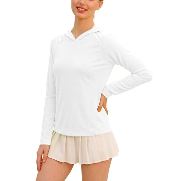 TRYSIL Womens Lightweight Hoodie UPF 50 Sun Protection Long Sleeve Running Hiking Outdoor Shirts,Size(XS-2XL)