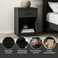 Mainstays Ardent Nightstand with 1 Drawer, Black