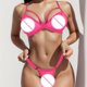 thumbnail image 5 of Gibobby Ropa interior mujer Conjunto Lencería Tanga Y Bralette con Relleno Stretch Encaje Moda Push Up, Brasier y Pantie Nightwear Pantys Sexy(RD2, XG), 5 of 5