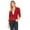 Burgundy, variant on Women's Casual Office 3/4 Long Sleeve Open Front Blazer Jacket S-3XL