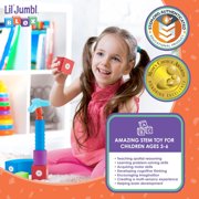 Lil' Jumbl Blox Magnetic Building Blocks Play Set - 35 Pieces Waterproof Toddler Toys 3-6