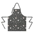 thumbnail image 2 of Dark Grey Mystical Pattern Apron-Garden Aprons for Women with Pockets-Cotton Linen Waterproof Kitchen Cooking Gardening Aprons Adjustable for Kitchen,Cooking,BBQ and Salon 33x27 Inch, 2 of 7