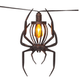thumbnail image 2 of Halloween Spider Hanging Lantern Light, Hollow Cutout Hanging Spider Light, Spooky Vintage Metal Frame String Light for Front Door Window Mantel Indoor Outdoor Halloween Decorations, 2 of 15