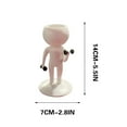 thumbnail image 2 of YOHAVEN Succulent Character Plant Pot, Fitness Dumbbell Miniature Planter for Desk Shelf Window Sill Home Office Decorative Plant Display, 2 of 3