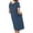 Blue Dresses, variant on Womens Cotton Linen Cowl Neck Midi Dress Summer Casual Loose Short Sleeve Beach Shift Shirt Dress with Pockets Red Dresses XL