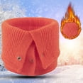 thumbnail image 2 of UJNDER Winter Scarf for Men and Women Wool Bib Double Thick Knit Ring Warm Windproof Orange One Size, 2 of 4