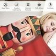 thumbnail image 3 of Chilfamy Nutcracker Cane Detailed Throw Blanket for Couch Sofa Bed Office Travel Camping School Flannel Blanket Super Soft for All Seasons 3 Sizes 60x80in, 3 of 6