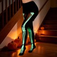 thumbnail image 2 of QSAWXQZ Womens Halloween Glow in Dark Footed Tights Full Length Stretch Leggings Free Size, 2 of 6