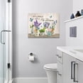 thumbnail image 5 of Farmhouse Bathroom Wall Decor Rustic Lavender Butterfly Wall Art Motivational Canvas Print Country Painting Artwork For Bathroom Kitchen Bedroom Office Ready To Hang Framed 16"x12", 5 of 6