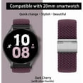 thumbnail image 2 of 20mm Sport Loop Band Compatible with Samsung Galaxy Watch 7 6 5 4 Band 40mm 44mm/Watch 5 Pro 45mm/Galaxy Watch 4 6 Classic Band 42mm 46mm 43mm 47mm/Watch 3 41mm/Active 2 Nylon Braided Strap Women Men, 2 of 6